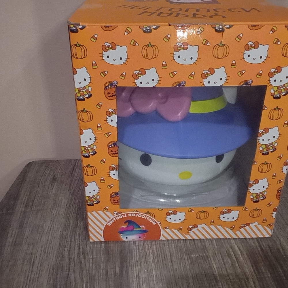 Hello Kitty Halloween Witch Hat Aroma Fan LED Light New Sealed USB Power